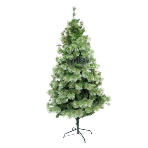 Brad artificial de Craciun tip pin, pentru interior/exterior, inaltime 180 cm, 626 ramuri, Flippy, verde, suport metalic inclus - Img 1