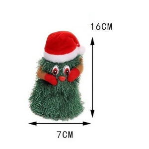 Bradut Dansator si Cantaret, Flippy, Decoratiune de Craciun, Jucarie Interactiva, 16 cm Inaltime, Verde - Img 6