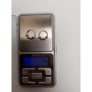Cercei Argint 925 Creole 12 mm cu 4 Bilute, Jolie Silver, 1.6g, 1 cm x 1 cm - Img 4