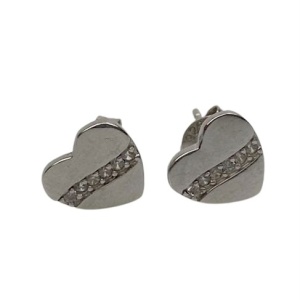 Cercei Argint 925 Inima cu Minizirconii - Img 4