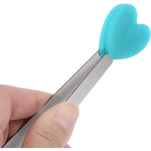 Cleste Creativ pentru Mancare, Flippy, Model Inimioare din Silicon, 14.5x3 cm, Rezistent la Temperaturi Inalte si Coroziune, Albastru - Img 4