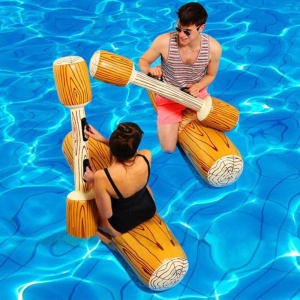 Colac de inot gonflabil sub forma de pluta + vasla gonflabila , Joc pentru piscina, Flippy - Img 6
