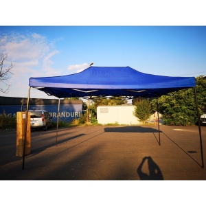 Cort Pavilion 3x4.5m Albastru Pliabil Cadru Metal pentru Curte, Gradina, Evenimente - Img 6