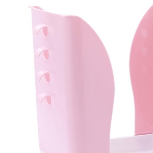 Cos de Gunoi Extensibil, Flippy, din Plastic, Reglabil, Pliabil, Versatil, pentru Bucatarie, Baie sau Birou, Cos Universal, 21x25x17 cm, Roz Alb - Img 6