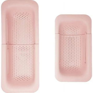 Cos pentru Scurgere Chiuveta de Bucatarie, Flippy, Plastic, Telescopic, 36x20x5 cm, Roz - Img 4
