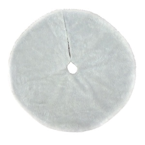 Covor pentru bradul de Craciun White Haipai, diametru 120 cm, blana cu o grosime 4 cm, alb - Img 1
