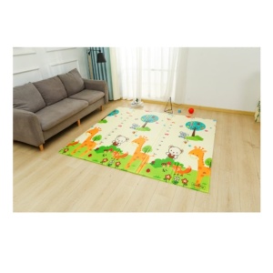 Covoras pentru Copii, Flippy, cu 2 Fete, Model ZOO/Ursulet, din XPE+PE, Impermeabil, Antiderapant, Protectie Termica, +3 Luni, Pliabil, 180 x 200 x 1.5 cm, Multicolor - Img 9