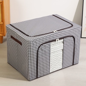 Cutie de Depozitare Pliabila, Flippy, Cu fermoar, 66 L, Textile, 50x40x33 cm, Design Zebra - Img 7