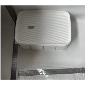 Cutie pentru Depozitare Alimente, Flippy, 8 Compartimente cu Capac, Material PET+PP, 29 x 20 x 9 cm, Alb/Transparent - Img 13