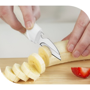 Cutit de Fructe Multifunctional, Flippy, Razatoare, Curatator Fructe-Legume, Deschizator de Sticle, 18.1x3.8x2cm, Alb - Img 5