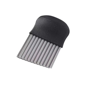Cutit pentru Cartofi Ondulati, Flippy, pentru Legume, Forma Ondulata, Usor de Utilizat, Taiere, Negru - Img 6