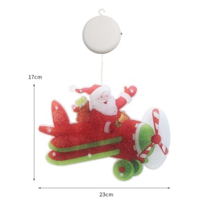 Decoratiune de Craciun pentru fereastra Flippy, Avion, cu LED-uri, 23 cm, alb cald - Img 4