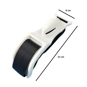 Deviator Centura de Siguranta, Flippy, pentru Burtica Gravidelor, Universal, Ajustabil, 21x6 cm, Model Delfin Alb - Img 2