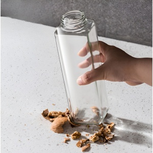 Dispenser pentru Ulei, Flippy, Deschidere si Inchidere Automata a Rezervorul, cu Inductie Gravitationala, 500 ml, 29.5x6x6 cm, Alb - Img 5