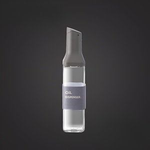 Dispenser pentru Ulei, Flippy, Deschidere si Inchidere Automata a Rezervorul, cu Inductie Gravitationala, 500 ml, 29.5x6x6 cm, Gri - Img 3