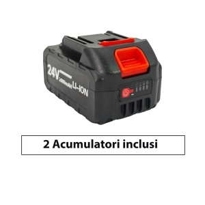 Drujba cu acumulator DDT-CRISTAL, 24 V, 2 Ah, lama de 35 cm, ungere automata, 2 acumulatori - Img 2