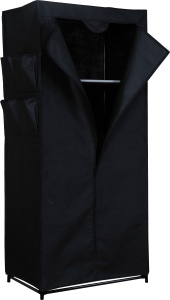 Dulap textil portabil cu 1 fermoar, negru, 70x46x154 cm - Img 1
