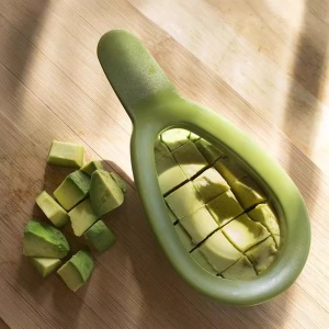 Feliator de Avocado, Flippy, pentru Taierea in Cubulete, Multifunctional, pentru Bucatarie, Otel Inoxidabil, ABS, 16x8x5 cm, Verde - Img 6