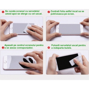 Folie de Protectie, Flippy, pentru iPhone 15 Plus, Tempered Glass 9D, Anti-Soc, Full Glue, Margini Negre, Transparent - Img 2