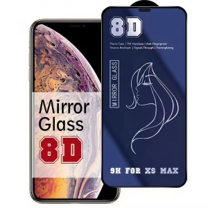 Folie de Protectie, Flippy, pentru iPhone 15 Pro Max, Tempered Glass Mirror 8D, Efect Oglinda, HD, Albastru - Img 1