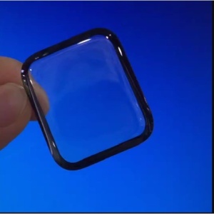 Folie Sticla pentru Apple Watch Series 2/3 38 mm adeziv pe margine Negru - Img 8