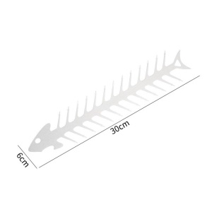 Forma pentru Frigarui, Flippy, Model Oase de Peste, din Otel Inoxidabil, Instrument pentru Gratar, BBQ, cu Deschizator de Sticle, 30x6 cm, Argintie - Img 7