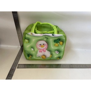 Geantă Frigorifică, Flippy, cu Desene Animate 3D, Portabilă pentru Copii, de Prânz, din Pânză Oxford, 23x13x19 cm, Model Ratusca, Verde - Img 2