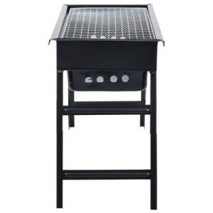 Gratar Portabil, Flippy, Confectionat din Metal, pentru Picnic, Gradina, Terasa, Camping, Dimensiuni Reduse, 60x22x23 cm, Negru - Img 5