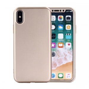 Husa Apple iPhone 6 Plus Full Silicone 360 Auriu + Folie de protectie - Img 5