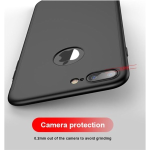 Husa Apple iPhone 8 Plus IPAKY Full Cover 360 Negru + Folie Cadou - Img 8