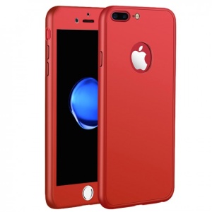Husa Apple iPhone X Full Silicone Rosu - Img 1