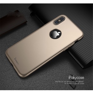 Husa Apple iPhone X IPAKY Full Cover 360 Auriu + Folie Cadou - Img 6