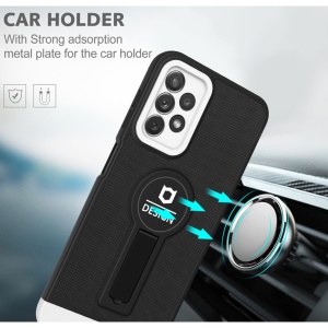 Husa Armor Design cu Stand pentru Apple iPhone 14 Pro Max Negru/Alb, Suport Auto Magnetic, Protectie Antisoc, Flippy - Img 3