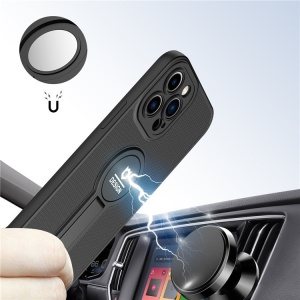 Husa Armor Design cu Stand pentru Apple iPhone XR, Negru, Suport Auto Magnetic, Wireless Charge, Protectie Antisoc, Flippy - Img 3