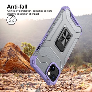 Husa de protectie Flippy compatibila cu Apple iPhone 13 Acrylic Armor cu suport Mov - Img 5