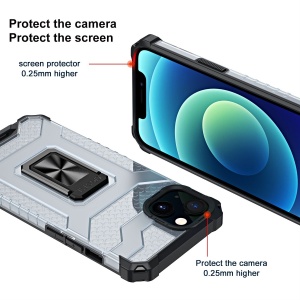 Husa de protectie Flippy compatibila cu Apple iPhone 13 Acrylic Armor cu suport Negru - Img 5
