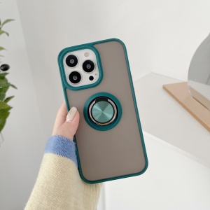 Husa de protectie Flippy compatibila cu Apple iPhone 13 Pro,Defender cu prindere inel,Verde - Img 2