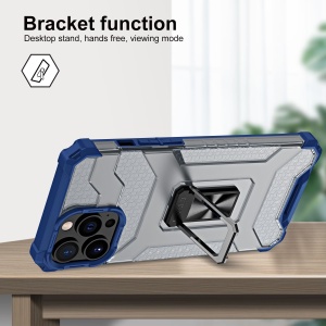 Husa de protectie Flippy compatibila cu Apple iPhone 13 Pro Max Acrylic Armor cu suport Albastru - Img 5