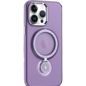 Husa de protectie Flippy, cu incarcare Wireless, Tehnologie Magsafe, TPU, Inel magnetic rotativ cu functie de suport, pentru Samsung Galaxy S23 Ultra , Mov - Img 1