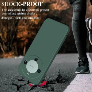 Husa de Protectie, Flippy, pentru Huawei Mate 60 Pro, Liquid Silicone, cu Microfibra pe Interior, Protectie Antisoc, Compatibil Incarcare Wireless, Verde - Img 5