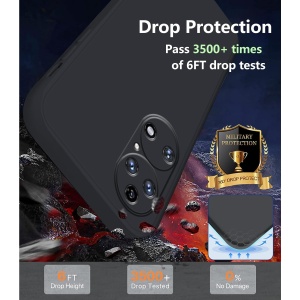 Husa de Protectie, Flippy, pentru Huawei P50 Pro, Liquid Silicone, cu Microfibra pe Interior, Protectie Antisoc, Compatibil Incarcare Wireless, Negru - Img 6