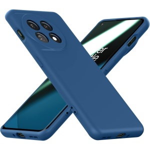 Husa de Protectie, Flippy, pentru OnePlus 11 5G, Liquid Silicone, cu Microfibra pe Interior, Protectie Antisoc, Compatibil Incarcare Wireless, Albastru - Img 2