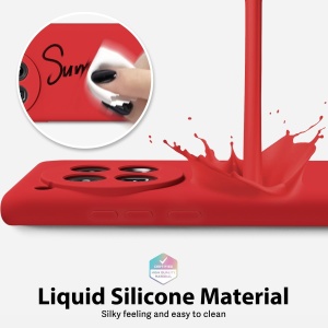 Husa de Protectie, Flippy, pentru OnePlus 12 5G, Liquid Silicone, cu Microfibra pe Interior, Protectie Antisoc, Compatibil Incarcare Wireless, Rosu - Img 4