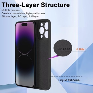 Husa de Protectie, Flippy, pentru Oppo Reno 11 F, Liquid Silicone, cu Microfibra pe Interior, Protectie Antisoc, Compatibil Incarcare Wireless, Negru - Img 5