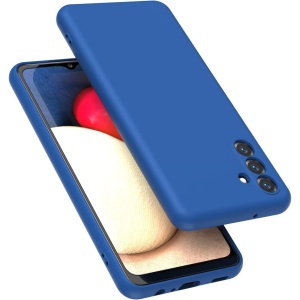Husa de Protectie, Flippy, pentru Samsung Galaxy A35, Liquid Silicone, cu Microfibra pe Interior, Protectie Antisoc, Compatibil Incarcare Wireless, Albastru - Img 1