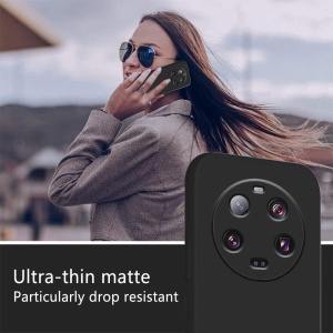 Husa de Protectie, Flippy, pentru Xiaomi 14 Ultra, Liquid Silicone, cu Microfibra pe Interior, Protectie Antisoc, Compatibil Incarcare Wireless, Negru - Img 6