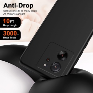 Husa de Protectie, Flippy, pentru Xiaomi Redmi 13T, Liquid Silicone, cu Microfibra pe Interior, Protectie Antisoc, Compatibil Incarcare Wireless, Negru - Img 5