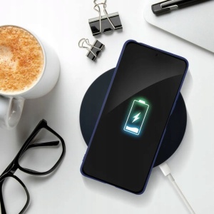 Husa de Protectie, Flippy, pentru Xiaomi Redmi Note 13 Pro 5G, Liquid Silicone, cu Microfibra pe Interior, Protectie Antisoc, Compatibil Incarcare Wireless, Albastru - Img 3