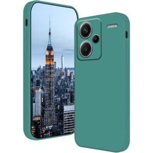 Husa de Protectie, Flippy, pentru Xiaomi Redmi Note 13 Pro Plus 5G, Liquid Silicone, cu Microfibra pe Interior, Protectie Antisoc, Compatibil Incarcare Wireless, Verde - Img 1