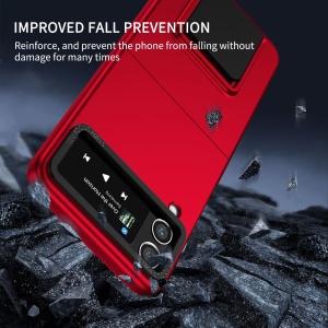 Husa de protectie Flippy, Pliere Tridimensionala, Multifunctionala, PC, pentru Samsung Galaxy Z Flip 5 , Rosu - Img 4